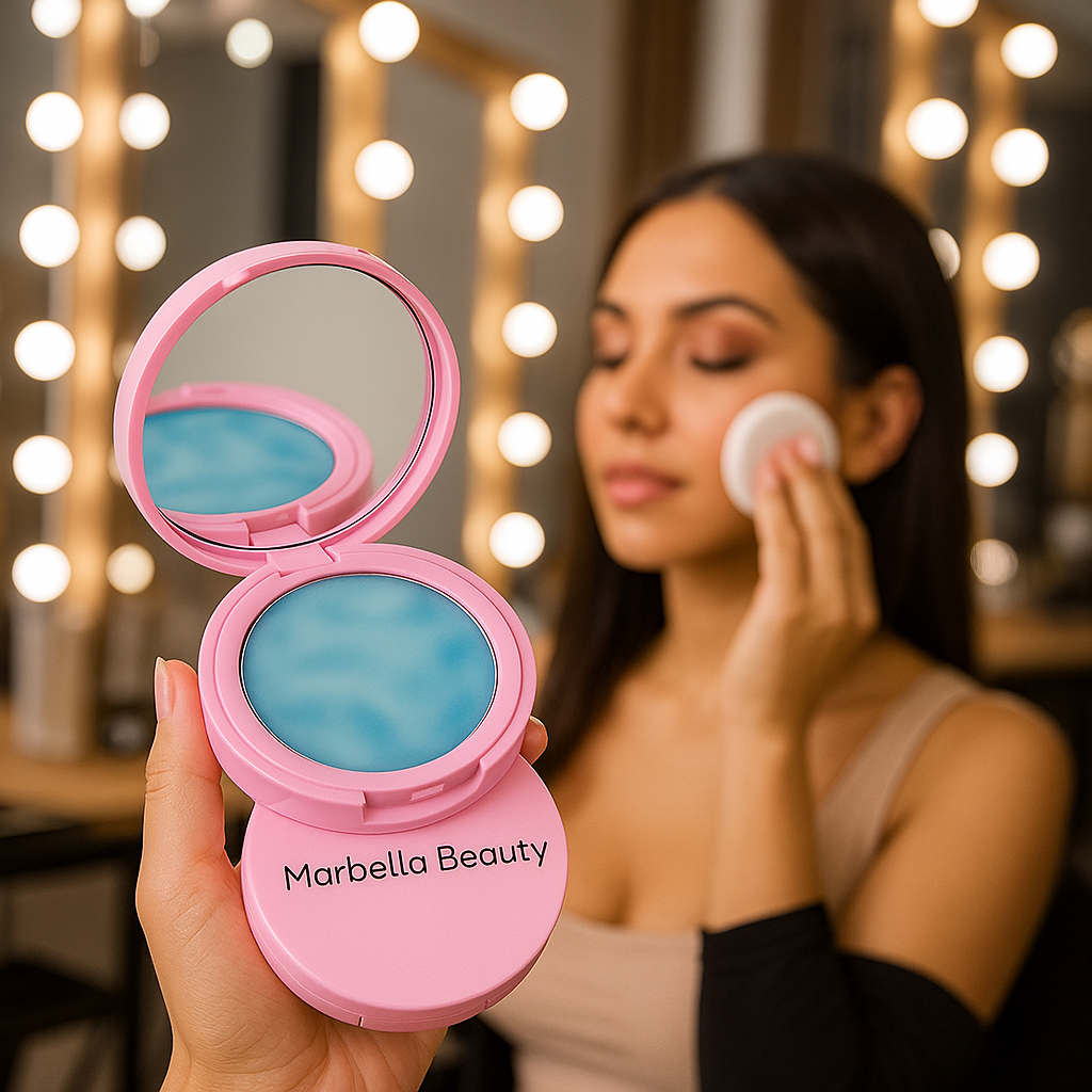 Vista 2 de Polvo Matificante Marbella Beauty - TONO: ROSADO